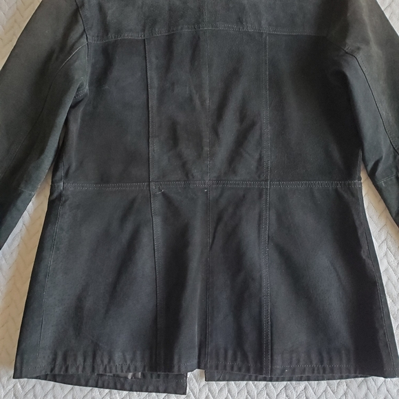 Vintage 90's Neutral Zone Black Suede Button Up Jacket Size Medium - Picture 13 of 16